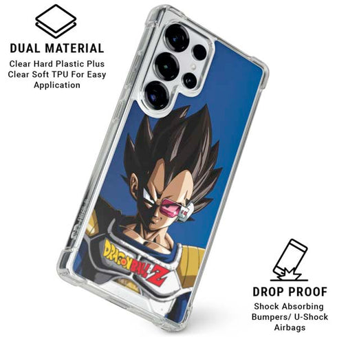 Dragon Ball Z Vegeta Portrait Galaxy S25 Ultra Clear Case